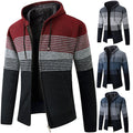 Men's Colorblocked Hooded Warm Cashmere Jacket