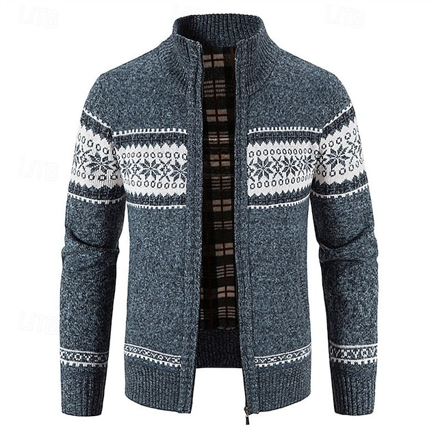 Men's Vintage Stand Collar Cashmere Jacket