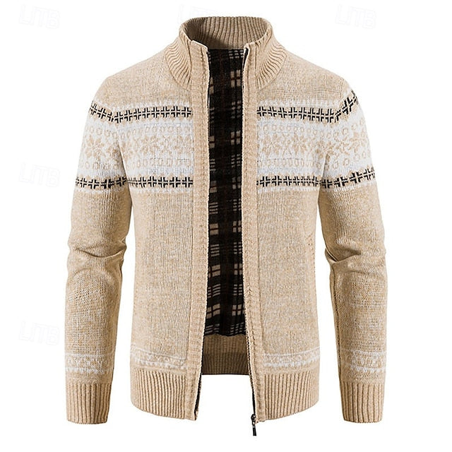 Men's Vintage Stand Collar Cashmere Jacket
