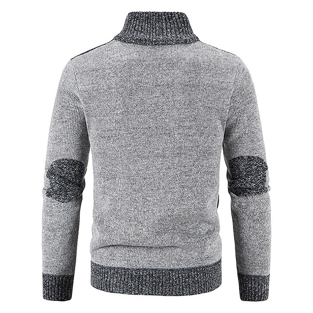 Men's Stand Collar Zipper Cashmere Jacket