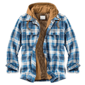 Outdoor Thick Plaid Windproof Casual Hoodie
