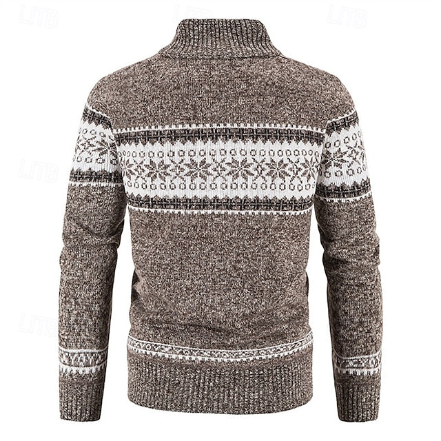 Men's Vintage Stand Collar Cashmere Jacket