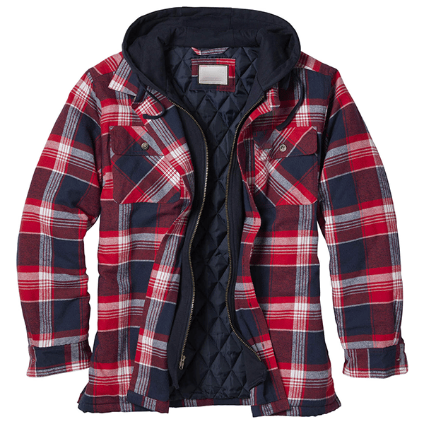 Outdoor Thick Plaid Windproof Casual Hoodie