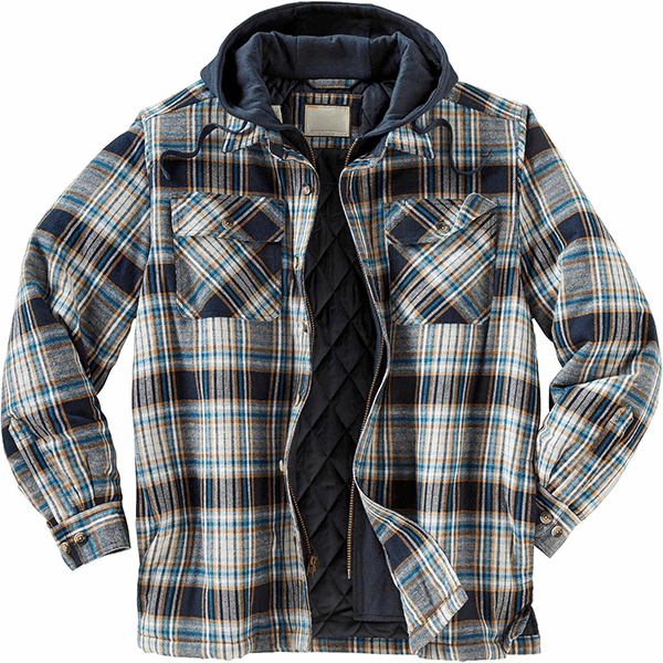 Outdoor Thick Plaid Windproof Casual Hoodie
