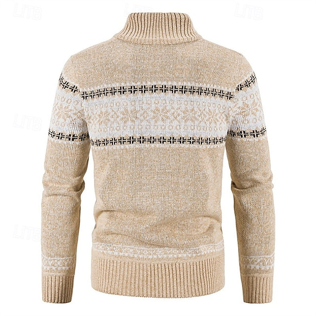 Men's Vintage Stand Collar Cashmere Jacket