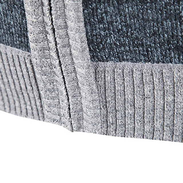 Men's Stand Collar Zipper Cashmere Jacket