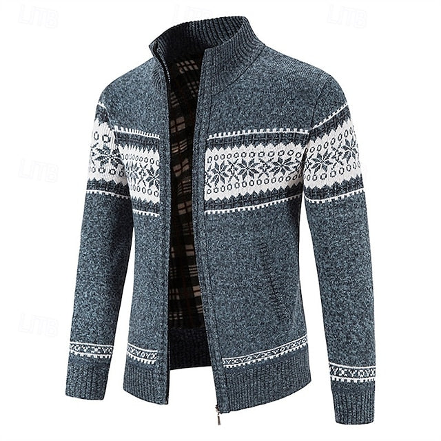 Men's Vintage Stand Collar Cashmere Jacket