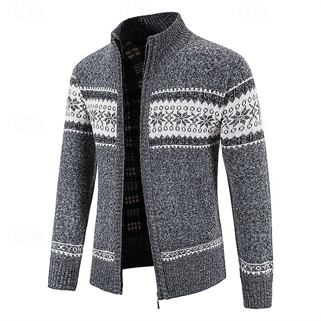 Men's Vintage Stand Collar Cashmere Jacket