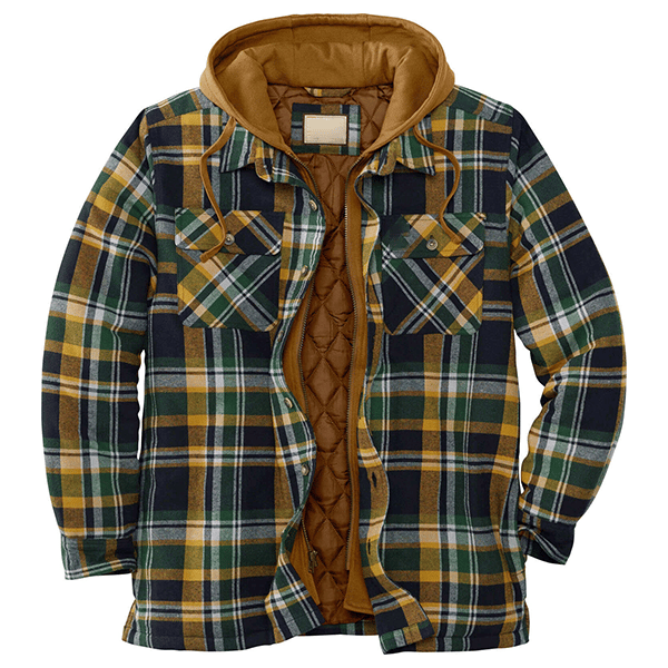 Outdoor Thick Plaid Windproof Casual Hoodie