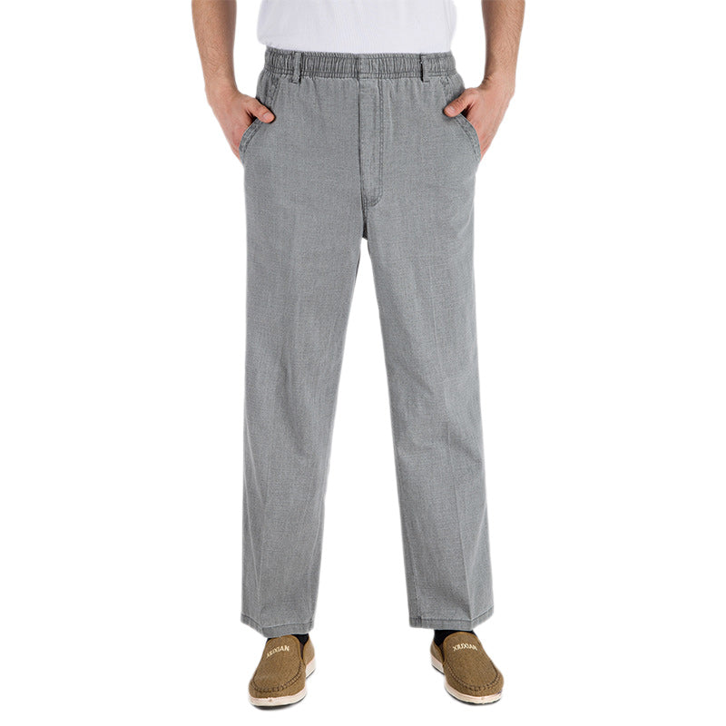 Men's Linen High Waist Slim Fit Pants