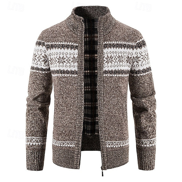 Men's Vintage Stand Collar Cashmere Jacket