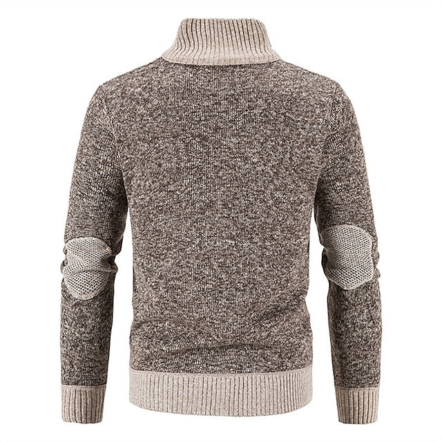 Men's Stand Collar Zipper Cashmere Jacket