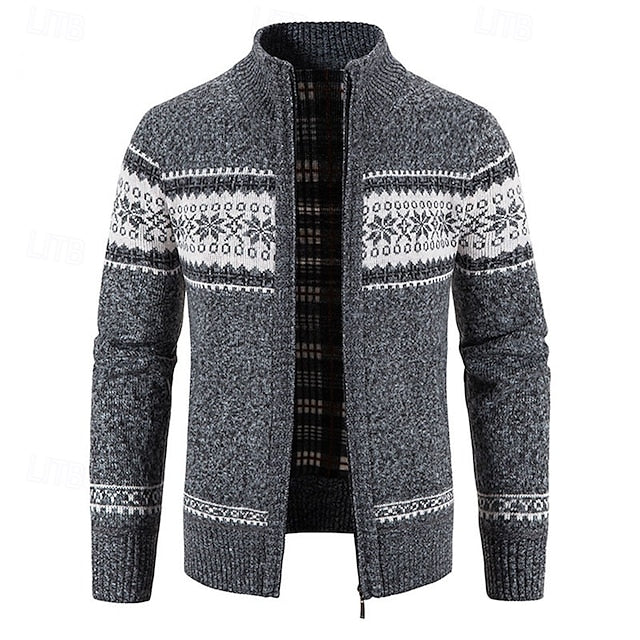 Men's Vintage Stand Collar Cashmere Jacket