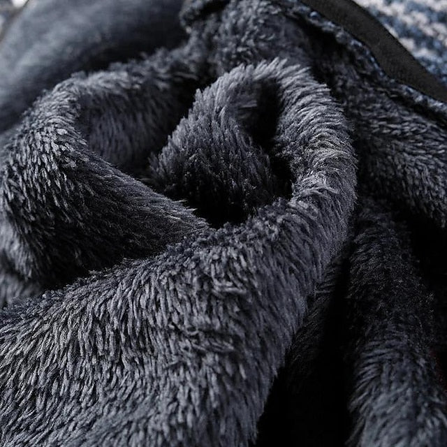 Men's Colorblocked Hooded Warm Cashmere Jacket