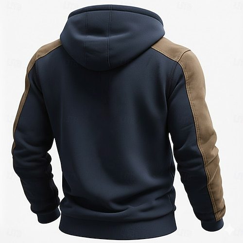 Men's Hoodies & Sweatshirts Long Sleeve Stand Collar Half Zip Fall Winter Spring &  Fall