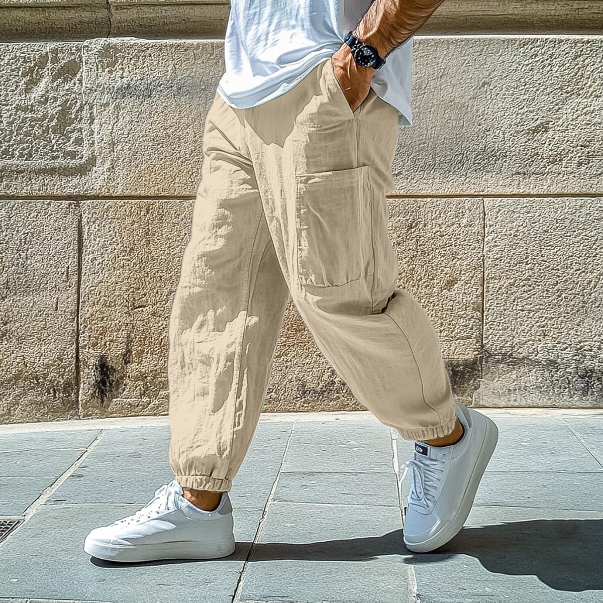 Men's Linen Pants Trousers Summer Pants