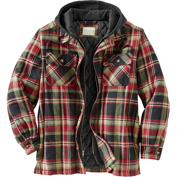 Outdoor Thick Plaid Windproof Casual Hoodie