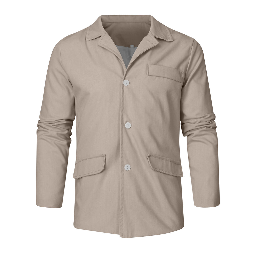 Men's cotton and linen suit jacket casual loose suit jacket