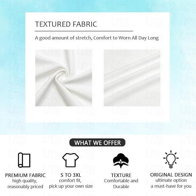 Men's Geometric Color Block Waffle Polo ShirtsCasual Athleisure Daily Wear Fall Winter